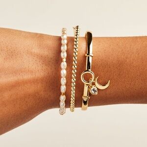 Alex and Ani Gold Pearl Bangle Bracelet
